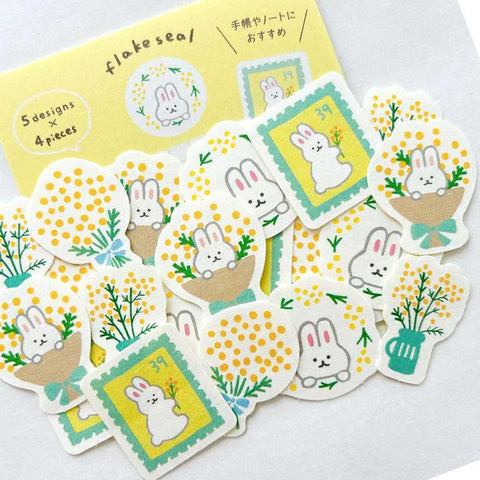 Mimosa Rabbit Sticker Flakes