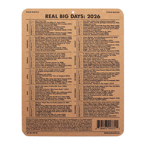 2026 Work Station Calendar