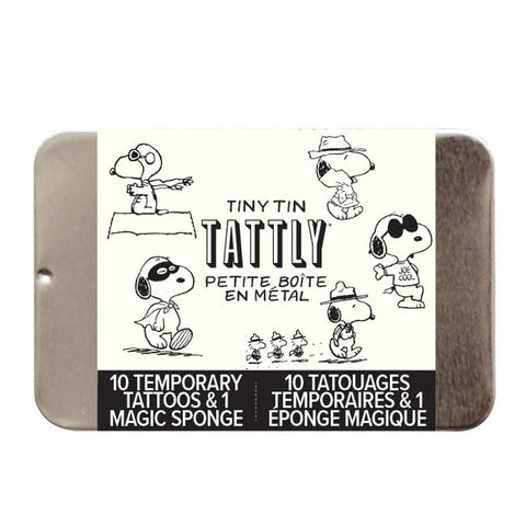 Many Faces of Snoopy Tattoo Tin