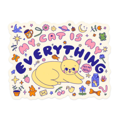 My Cat is My Everything Sticker