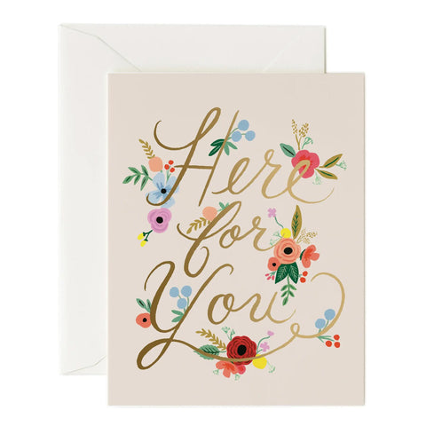 Floral Here For You Card