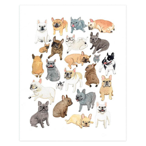 Frenchie Friends Print
