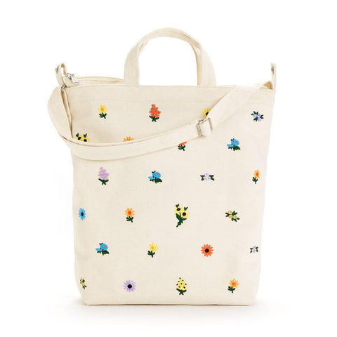 Zip Duck Bag: Embroidered Ditsy Floral