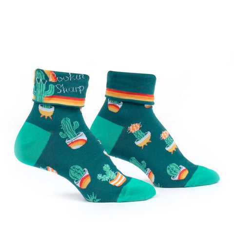 Lookin' Sharp Turn Cuff Socks