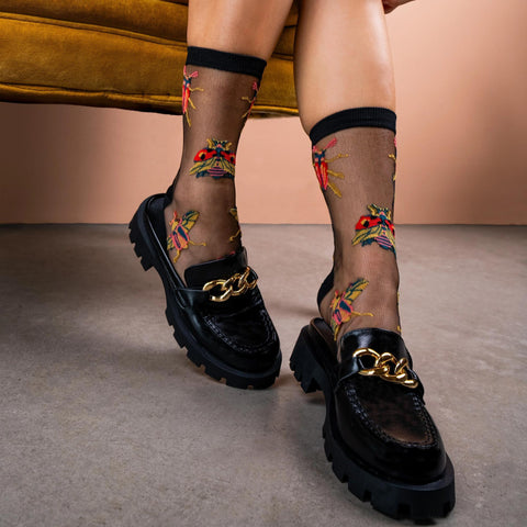 The Beetles Sheer Socks