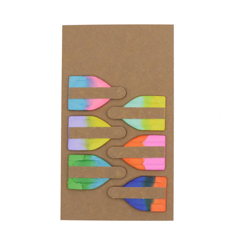 Mini Two-Tone Fans, Set of 6