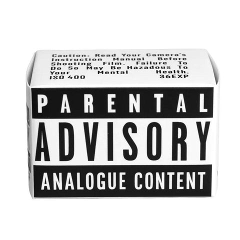 Parental Advisory Analogue Content 400 B+W 35mm Film