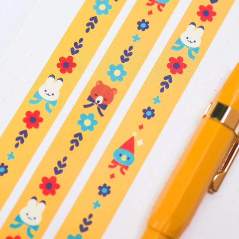Bear, Bunny + Blue Bird Washi Tape