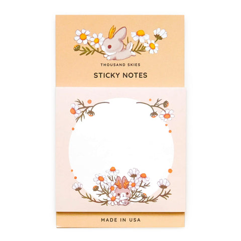 Jackalope's Garden Sticky Notes, Cream