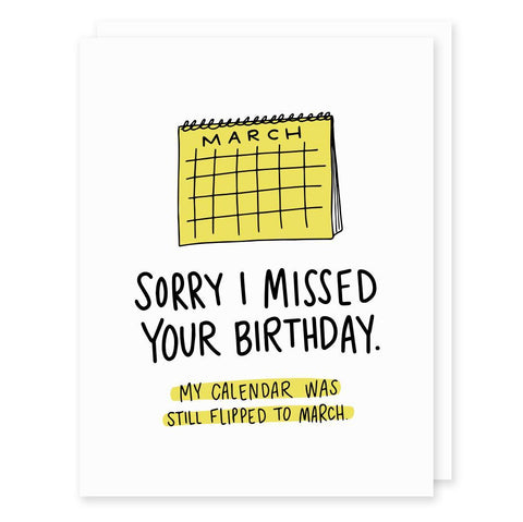 March Belated Birthday Card
