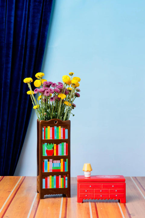 Bookshelf Ceramic Vase