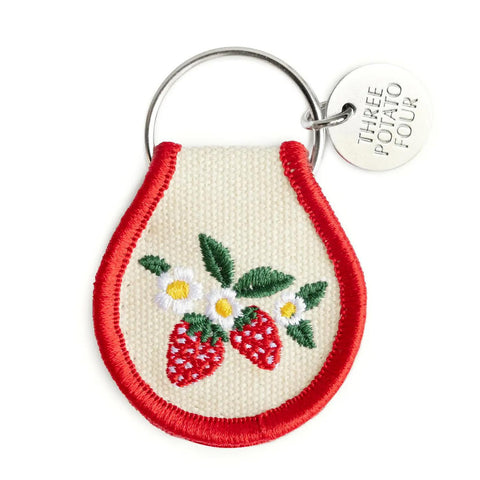 Strawberry Blossom Patch Keychain