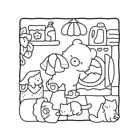 Cozy Friends Coloring Book