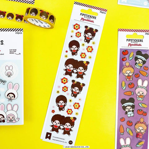 Frolicking Monchhichi Stickers