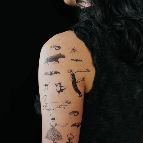 Gorey’s Creatures + Figures Tattoo Sheets