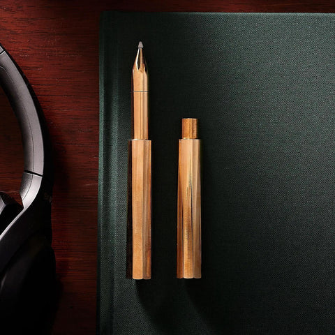 The Wren - Refillable Writing Pen, Brass