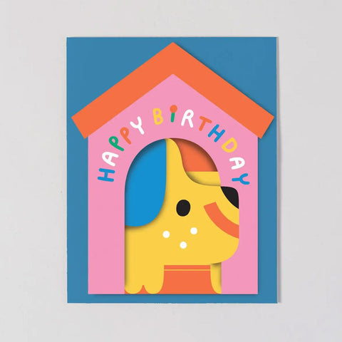 Dog in House Card