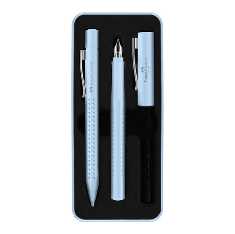 Grip 2010 Harmony Fountain + Ballpoint Pen Gift Set, Sky Blue
