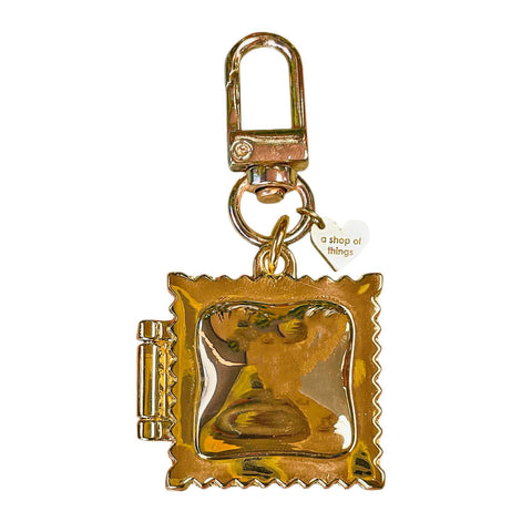 Ravioli Locket Keychain