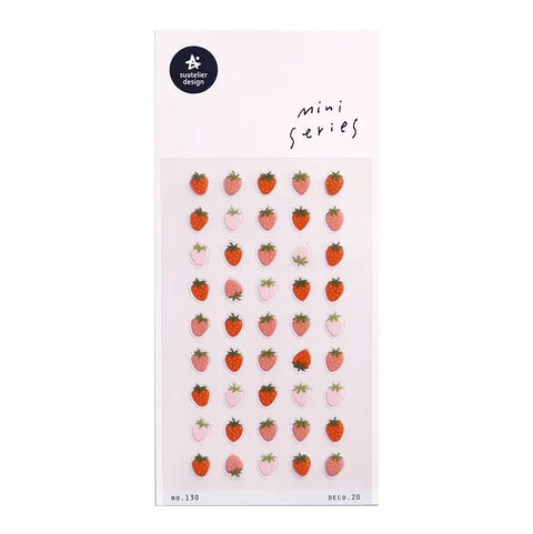 Deco 20 Strawberry Stickers