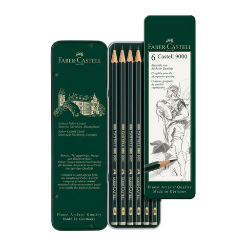 Castell 9000 Pencils, Set of 6