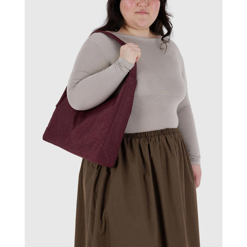 Nylon Shoulder Bag: Mahogany