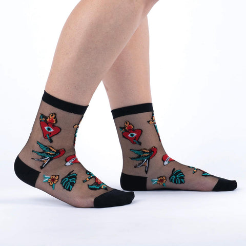 Piece of My Heart Sheer Socks