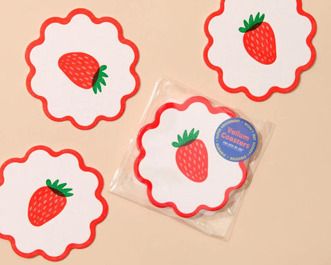Strawberry Coasters Set
