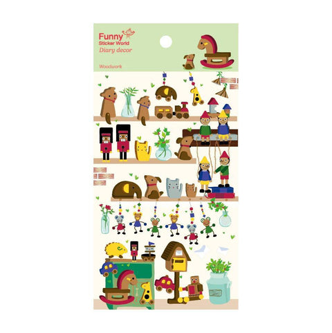 Woodwork Toy Shop Sticker Sheet