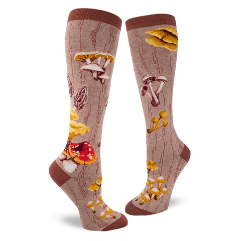 Heathered Mushroom Knee High Socks