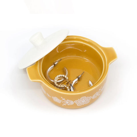 Butterfly Gold Casserole Ceramic Trinket Box