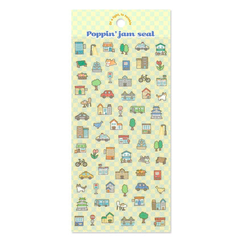 Poppin' Jam Sticker Sheet, Town