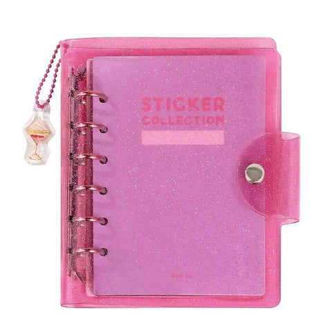 Pink Glitter Sticker Collection Binder