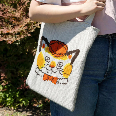 Huck Cat Knit Tote