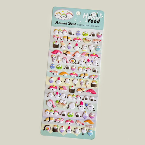 Sushi Puffy Stickers