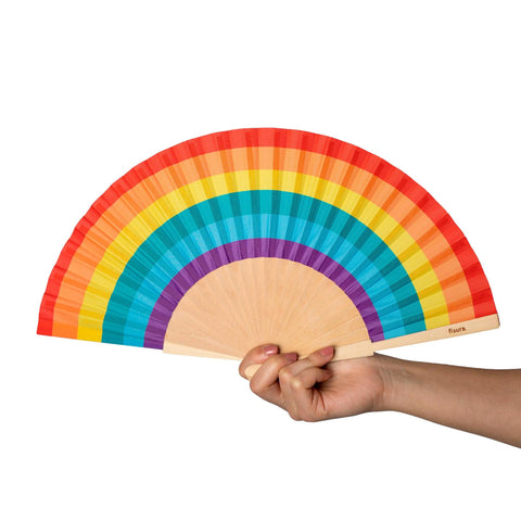 Rainbow Hand Fan