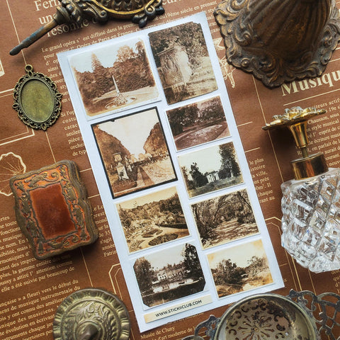 Sepia Garden Sticker Sheet