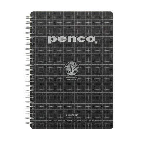 Wirebound A5 Grid Notebooks