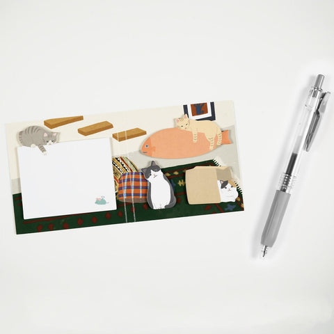 Cats Die Cut Sticky Notebook