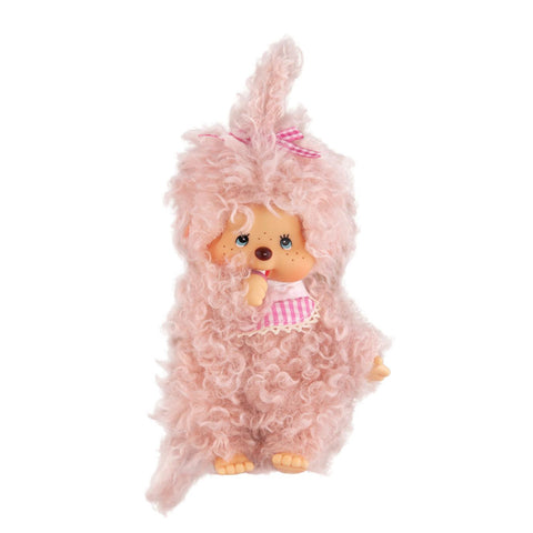 Fluffy Pink Beige Monchhichi Plush