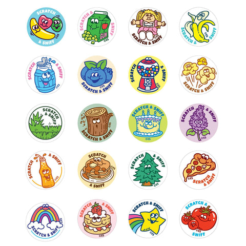 Retro Scratch + Sniff Sticker Sheets
