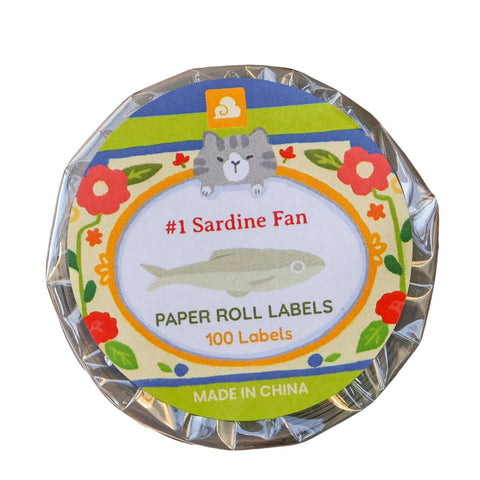 Sardine Fan Paper Roll Labels