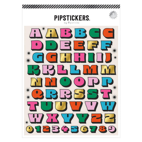 Color Me Retro Big Alphabet Stickers
