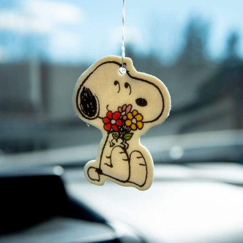 Snoopy with Flowers Air Freshener