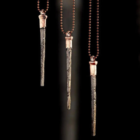 Copper Coffin Nail Necklace