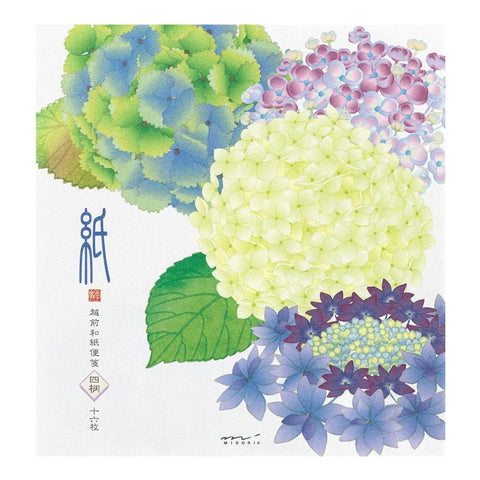 Hydrangea Square Letter Pad