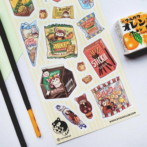 Snack Sticker Sheet Snacks Sticker Sheet – Zakka Joy