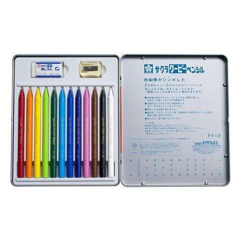 Sakura Coupy-Pencil Wax Crayons, Set of 12