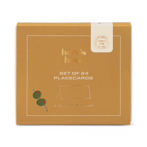 Cocktail Icons Place Cards, Set of 24