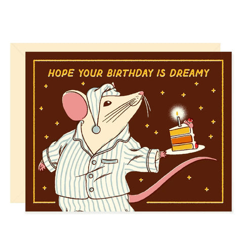 Dreamy Mouse Birthday Card
